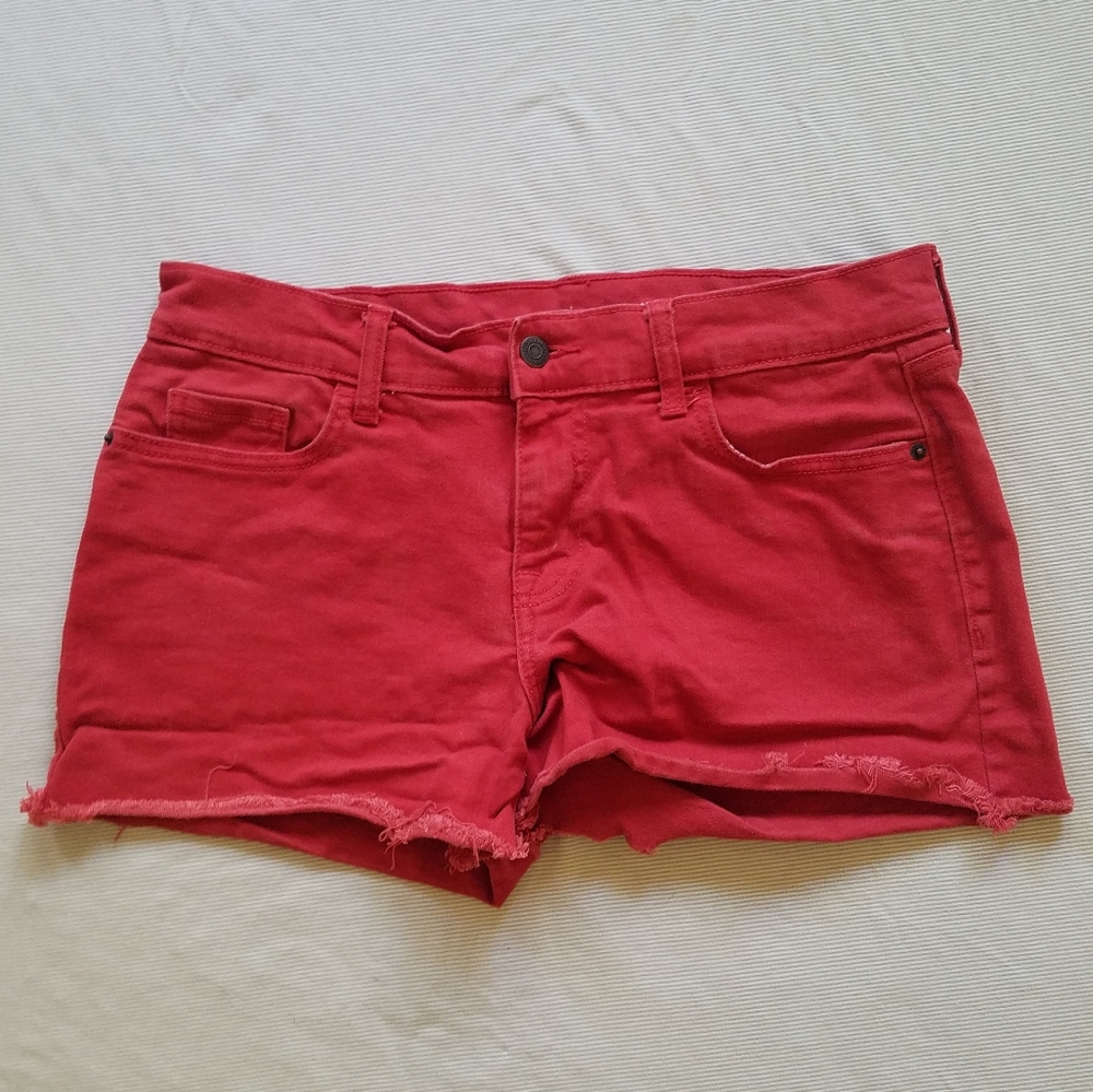 Red Boyfriend Shorts (Old Navy)